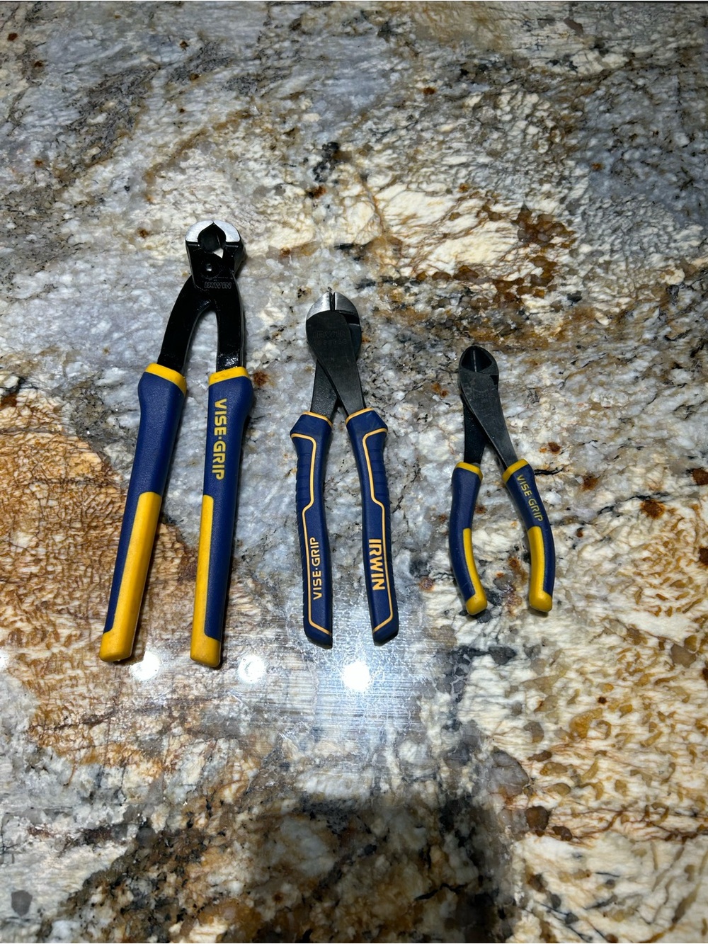 Irwin Cutting Pliers Set - Blue and Yellow - Great Condition